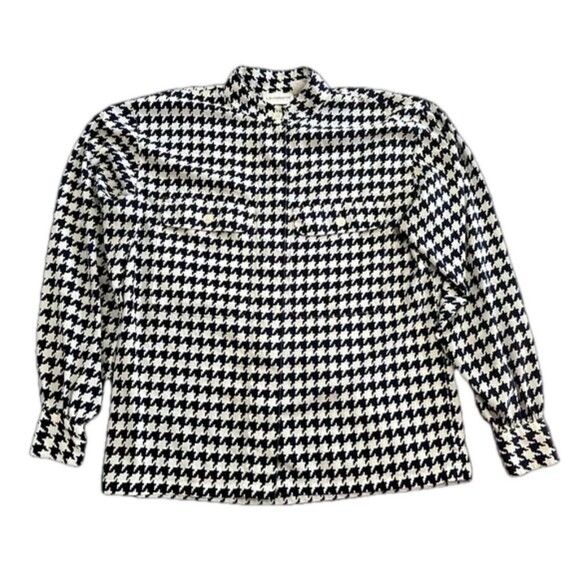 Liz Claiborne Collection Polyester Long Sleeve Collarless Button Down Blouse 8 - Picture 1 of 5